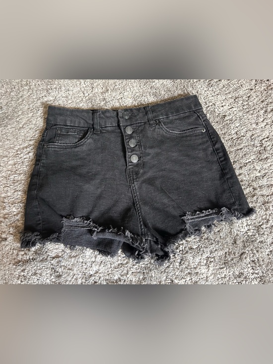 No Boundaries Pants - 🌸3/$30 No Boundaries Black Denim Shorts Size 5 Distressed Grunge Skater Button